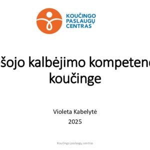 VK-1 Viešo kalbėjimo kompetencija koučinge.